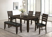 Dalila Leatherette Upholstered Wood Dining Bench Cappuccino