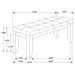 Dalila Fabric Upholstered Wood Dining Bench Dark Grey