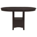 Lavon Oval 60-inch Counter Height Extension Dining Table Espresso