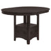 Lavon Oval 60-inch Counter Height Extension Dining Table Espresso