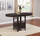 Lavon Oval 60-inch Counter Height Extension Dining Table Espresso