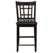 Lavon Wood Counter Height Dining Chair Black and Espresso (Set of 2)