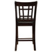 Lavon Wood Counter Height Dining Chair Black and Espresso (Set of 2)
