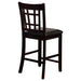 Lavon Wood Counter Height Dining Chair Black and Espresso (Set of 2)