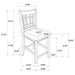Lavon Wood Counter Height Dining Chair Black and Espresso (Set of 2)