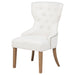 Baney Fabric Upholstered Dining Side Chair Beige and Rustic Honey
