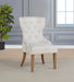 Baney Fabric Upholstered Dining Side Chair Beige and Rustic Honey