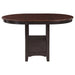Lavon Oval 60-inch Counter Height Extension Dining Table Chestnut