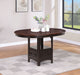 Lavon Oval 60-inch Counter Height Extension Dining Table Chestnut