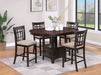 Lavon Oval 60-inch Counter Height Extension Dining Table Chestnut