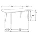 Malone 7-piece Rectangular Dining Table Set Dark Walnut