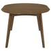 Jedda Oval 60-inch Extension Leaf Dining Table Dark Walnut