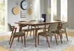 Malone Padded Wood Dining Arm Chair Dark Walnut (Set of 2)