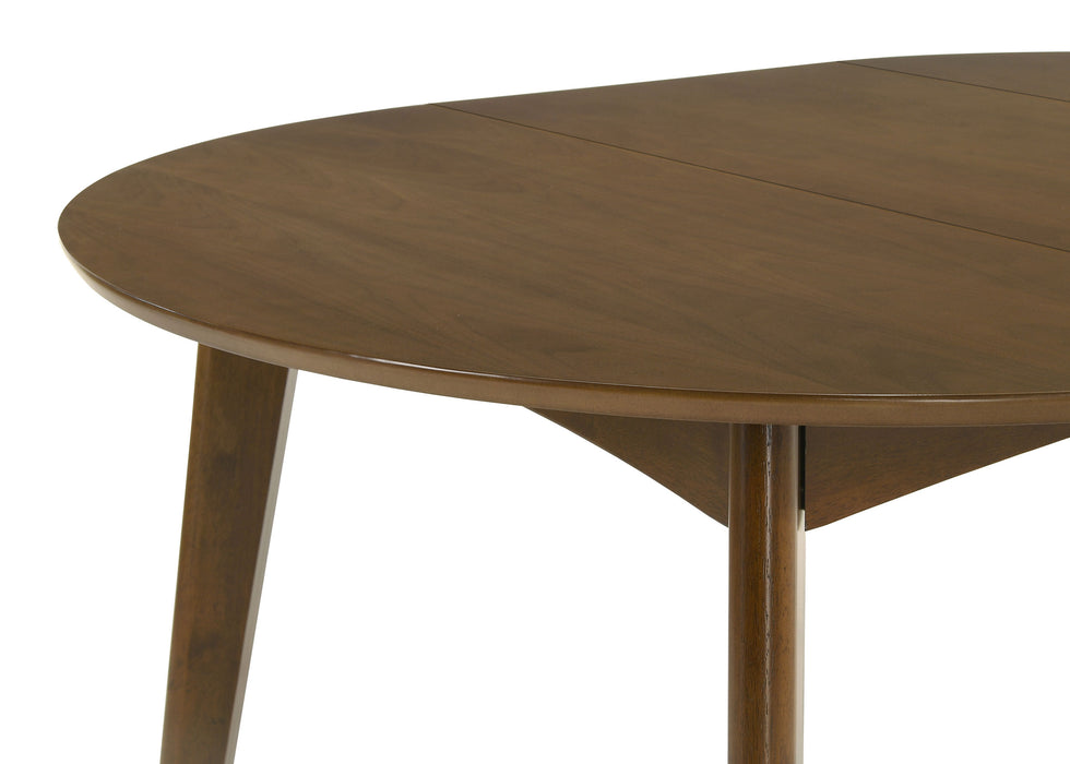 Jedda 5-piece Oval Dining Table Set Dark Walnut