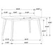 Jedda 5-piece Oval Dining Table Set Dark Walnut