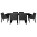 Catherine 7-piece Rectangular Dining Table Set Black