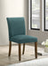 Paxton Upholstered Dining Side Chair Teal Blue (Set of 2)
