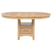 Lavon Oval 60-inch Wood Extension Leaf Dining Table Light Oak