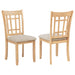 Lavon Wood Dining Side Chair Linen and Light Oak (Set of 2)