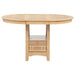 Lavon Oval 60-inch Counter Height Extension Dining Table Light Oak