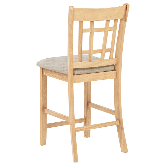 Lavon 5-piece Oval Counter Height Dining Set Light Oak