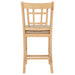 Lavon Wood Counter Height Dining Chair Linen and Light Oak (Set of 2)