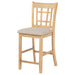 Lavon Wood Counter Height Dining Chair Linen and Light Oak (Set of 2)