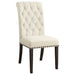 Alana Upholstered Dining Side Chair Beige Smokey Black (Set of 2)