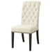 Alana Upholstered Dining Side Chair Beige Smokey Black (Set of 2)