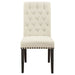 Alana Upholstered Dining Side Chair Beige Smokey Black (Set of 2)