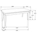 Alfredo Upholstered Dining Bench Grey and Natural Walnut