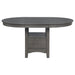 Lavon Oval 60-inch Wood Extension Leaf Dining Table Medium Grey