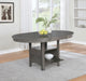 Lavon Oval 60-inch Wood Extension Leaf Dining Table Medium Grey