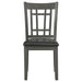 Lavon Wood Dining Side Chair Black and  Medium Grey (Set of 2)