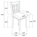 Lavon Wood Dining Side Chair Black and  Medium Grey (Set of 2)