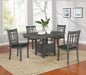 Lavon Wood Dining Side Chair Black and  Medium Grey (Set of 2)