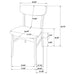 Dortch Dining Side Chair Walnut and Brown (Set of 2)
