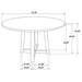 Dinah Round 47-inch Solid Wood Dining Table Walnut