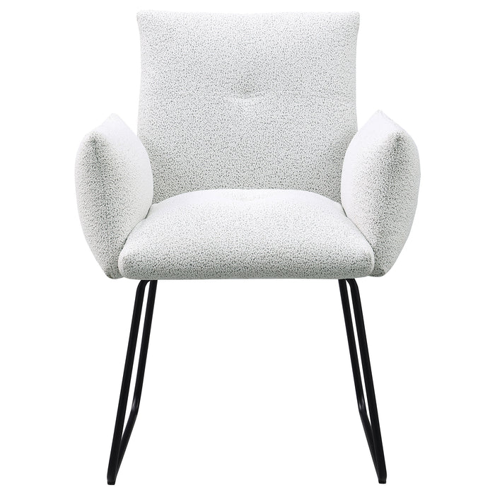 Ackland Upholstered Dining Arm Chair Light Grey (Set of 2)