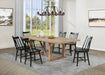Middleton 7-piece Extension Leaf Dining Set Brown and Black
