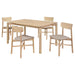 Parkridge 5-piece 59-inch Wood Dining Set White Washed