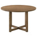 Crestmore 5-piece 46-inch Round Wood Dining Table Set Walnut