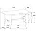 Crestmore 71-inch Rectangular Wood Dining Table Walnut