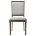 Onslow Upholstered Dining Side Chair Dark Brown (Set of 2)