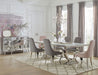 Antoine Rectangular 95-inch Glass Top Dining Table White