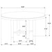 Arini 7-piece Round Dining Table Set Sand Wash and Black