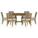 Arini 7-piece Round Dining Room Table Set Sand Wash
