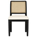 Arini Rattan Cane Dining Side Chair Black (Set of 2)