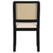 Arini Rattan Cane Dining Side Chair Black (Set of 2)