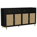 Arini 2-drawer Cane Door Dining Sideboard Server Black